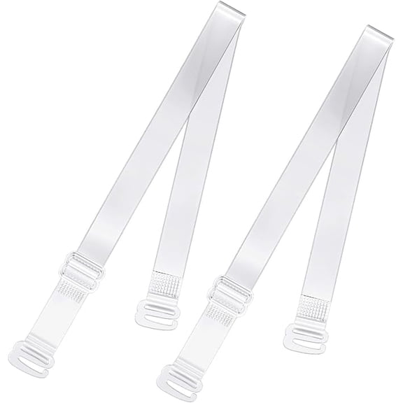 Transparent Bra Straps Set 2, Adjustable Clear Shoulder Straps for Women Innerwear Replacement Accessories