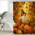 thumbnail image 2 of Fall Thanksgiving Fox Shower Curtains for Bathroom Waterproof Fabric Bath Curtains Decor Bath Tub Curtain Orange Pumpkins Maple Leaf Decorative Shower Curtain Sets with 12 Hooks, 72x72 Inch, 2 of 6