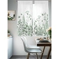 thumbnail image 4 of Sage Green Spring Floral Sheer Curtains 63 Inch Length 2 Panels Set, Watercolor Elegant Pastoral Flowers Voile Window Treatment Curtains Sheers Drapes for Bedroom/Living Room/Kitchen 52x"63"x2, 4 of 7