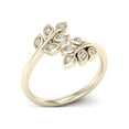 thumbnail image 3 of 1/10Ct TDW Diamond 10k Yellow Gold Bypass Leaf FashionRing (I-J, I2), 3 of 5