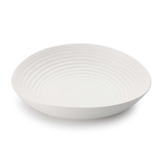 Portmeirion Sophie Conran Tazón para servir pasta blanca | Tazón para servir de 12 pulgadas para ensalada, pasta y frutas | Hecho de porcelana fina | Apto para lavavajillas y microondas.