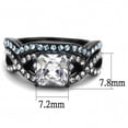 thumbnail image 3 of Black Womens Ring Anillo Para Mujer Stainless Steel Ring Clear Adelaide, 3 of 4