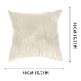thumbnail image 2 of Tuvgenk Throw Pillow Covers Polyester Indoors 16x16 In Pillowcases Solid Color White Basic Furry for Couch, 2 of 4