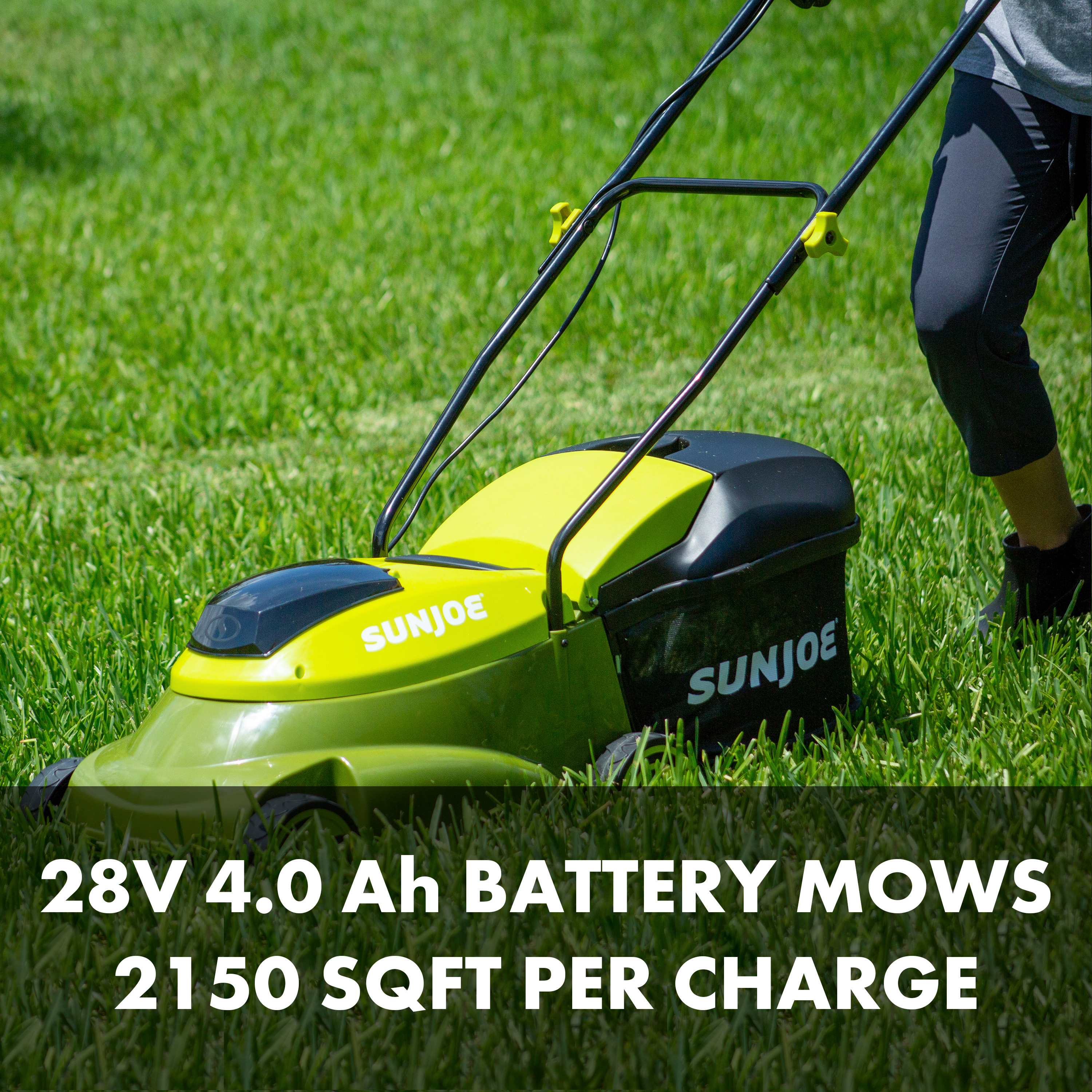 Sun Joe 28V Cordless 14" Brushless Push Lawn Mower, 3-Position, 4.0-Ah - image 8 of 14