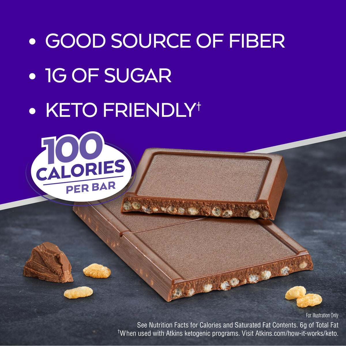 (4 pack) Atkins Endulge Treats, Crunchalicious Bar, Keto Friendly, 5 Count