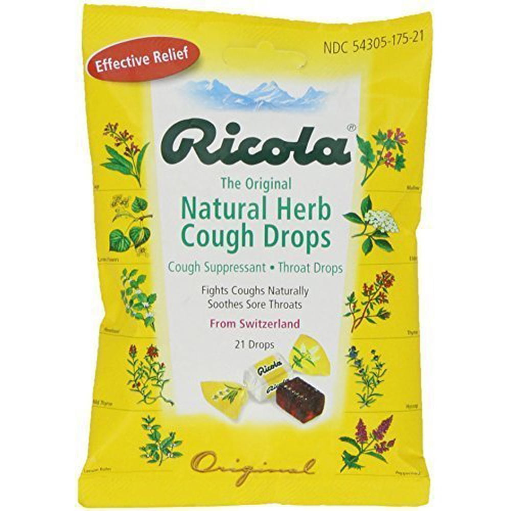 Ricola Original Natural Herb Cough Drops Soothing Relief 21 Drops (Pack
