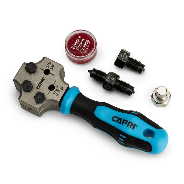 Capri Tools 3/16 in. Dual Head Flaring Tool, makes 4.75 mm ISO/DIN Bubble  Flare and 3/16 SAE Double Flare 