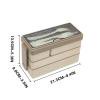 thumbnail image 1 of PEONAVET Bento Storage Three-layer Compartment Lunch Box For Work Students Plastic Bento Box Microwave Oven With Rice And Lunch Box, 1 of 2
