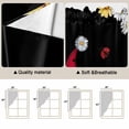 thumbnail image 5 of Swag Valance Curtains for Windows, Black Gnomes Daisy Light Filtering Kitchen Curtains with Rod Pocket, Pastoral Country Garden Floral Window Treatment Valances for Living Room, 36x45 - 2 PCS, 5 of 9