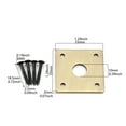 thumbnail image 5 of Electric Guitar Flat Bottom Metal Jacks Plate Square Jackplate with Screws, 5 of 8