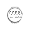 thumbnail image 1 of Miroir Compact Rond Portable pour Fille de 10000 Ans avec Poche en Verre, 1 of 3