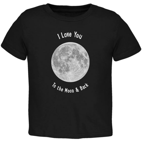 I Love You to the Moon & Back Black Toddler T-Shirt - 2T