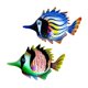 thumbnail image 4 of 2x Decoración de Pared de Peces Pintada a Mano Escultura de Peces, 4 of 9