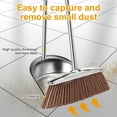 thumbnail image 2 of Broom and Dustpan Set with Long Handle Heavy Duty Stainless Steel Dustpan with Broom Space Saving Broom Dustpan Combo Sweeper and Dustpan Set with Broom Clip for Indoor Outdoor Kitchen Lobby, 2 of 10