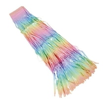 Hytrove Multi Fabric Table Skirt Decorative Gradient Design for Party Decoration 1Pack