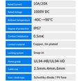 thumbnail image 5 of Conector solar con diodo impermeable Conector PV DC1000V 20A IP67 PPO Conector macho Enchufe, 5 of 5