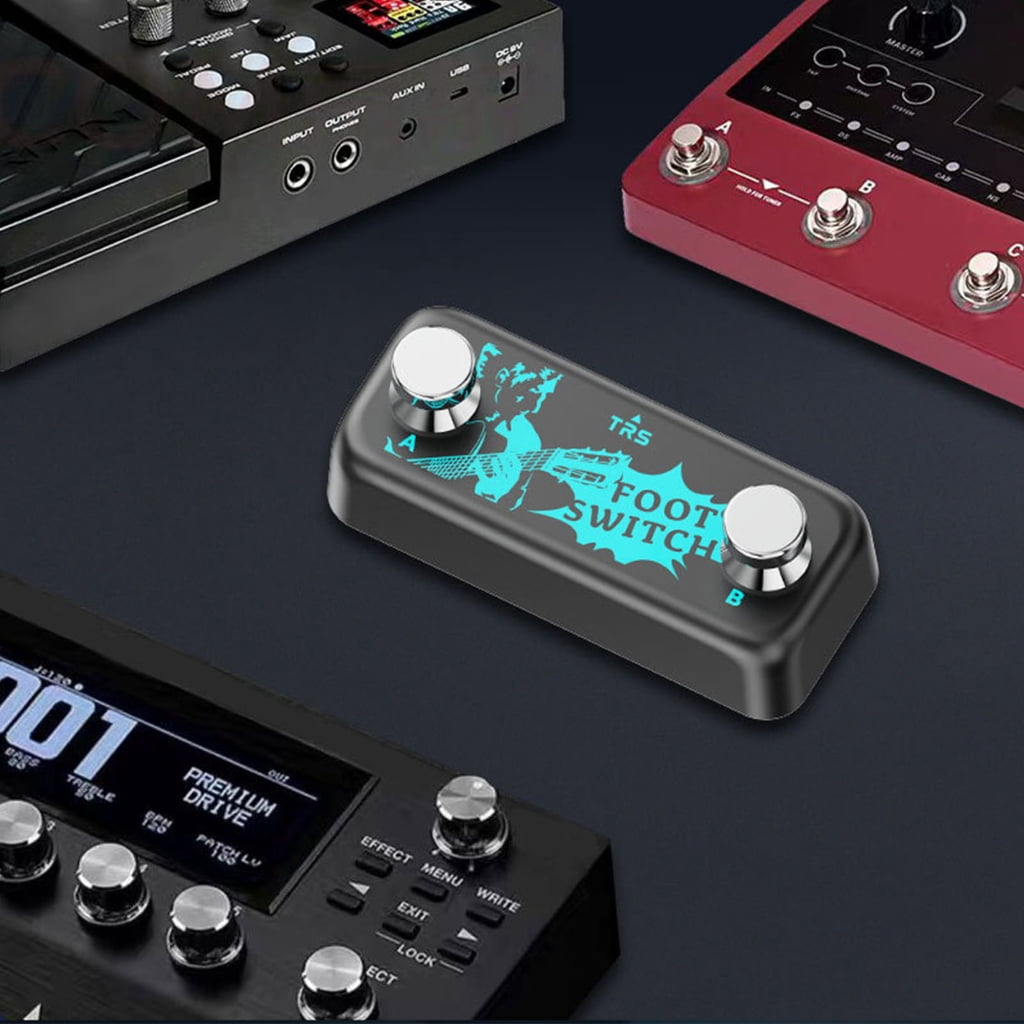 Precisions Control Double Foot Pedal Foot Controller Footswitch Pedal Instants Switches Board for Guitar Effect Pedal