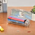 thumbnail image 7 of Plastic Pencil Box Large Capacity Pencil Boxes Clear Boxes with Snap-Tight Lid Stylish Office Supplies Storage Organizer Box The Dog Is Running, 7 of 7