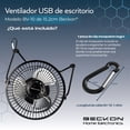 thumbnail image 4 of Ventilador de escritorio Beckon USB + clip personal portátil BV-10 15.2 cm, 4 of 6