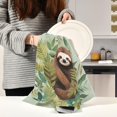 thumbnail image 6 of Dreamtimes Sloth Kitchen Towels, 18 x 28 Inch Super Soft and Absorbent Dish Cloths for Washing Dishes, 1 PCS Reusable Multi-Purpose Microfiber Hand Towels for Kitchen, 6 of 7