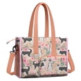 thumbnail image 2 of Teacher Tote Bag,Husky Dog Flower Floral Teacher Utility Tote Bag,Large Work Tote Bags for Women with Multiple Pockets,Top Zipper Closure,13.8x10.6x6.7 Inch, 2 of 5