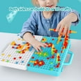 thumbnail image 3 of Graflsoa Creative 3D Puzzle Building Kit with Electric Screwdriver, 106-Piece Educational Construction Set for Kids, Multi-Color ABS Blocks for Imaginative Play and Skill Development, 3 of 7