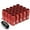 Red, variant on J2 Engineering LN-T7-002-125-BL J2 Engineering 7075 Aluminum M12 x 1.25 16 Pcs Open End Lug Nut 4 Pcs Lock with Key Blue