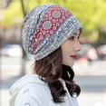thumbnail image 2 of Gorro de cuello alto con estampado de flores, estilo japonés, fresco, con estampado de flores, hojas de melón y crisantemo, de algodón fino y transpirable, 2 of 6