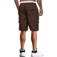thumbnail image 3 of heyac Cargo Shorts Mens Elastic Waist Solid Color 3/4 Capri Cargo Shorts Breathable Hop Stretch Sweatpants Slim Fit Casual Cargo Shorts with Pockets, 3 of 8
