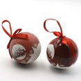 thumbnail image 1 of Decoraciones para árboles de Navidad, bola de Navidad de espuma, pegatinas con patrón de alce de 7,5 CM, bola de memoria pintada, diseño de escena navideña, 1 of 4