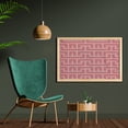 thumbnail image 2 of Geometric Wall Art with Frame, Bohemian Style Abstract Diagonal Stripes in Geometric Mosaic Influences, Printed Fabric Poster for Bathroom Living Room, 35" x 23", Dark Pink and White, by Ambesonne, 2 of 2