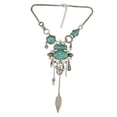 thumbnail image 3 of Ethnic Jewelry Turquoise Tassel Choker Bohemian Statement Necklace, 3 of 6