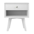 thumbnail image 4 of Semiocthome Vintage 1 Drawer Nightstand for Bedroom in White Finish,Adult, 4 of 8