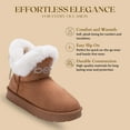 thumbnail image 4 of bebe Girls' Boots – Fuzzy Winter Boots for Girls with Faux Fur and Bow, Cozy Winter Boots for Little Kid/Big Kid, 4 of 9