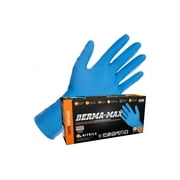 SAS Safety Derma-Max 6608-40 Powder-Free Nitrile Exam Gloves, 8 Mil, 12" Extended Cuff, Large, 50/Box