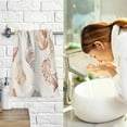 thumbnail image 7 of Yayeee 2 Pack Hand Towels for Bathroom 100% Cotton 16" x 28" Soft Absorbent Kitchen Towel, Red Watercolor Seashells, 7 of 7
