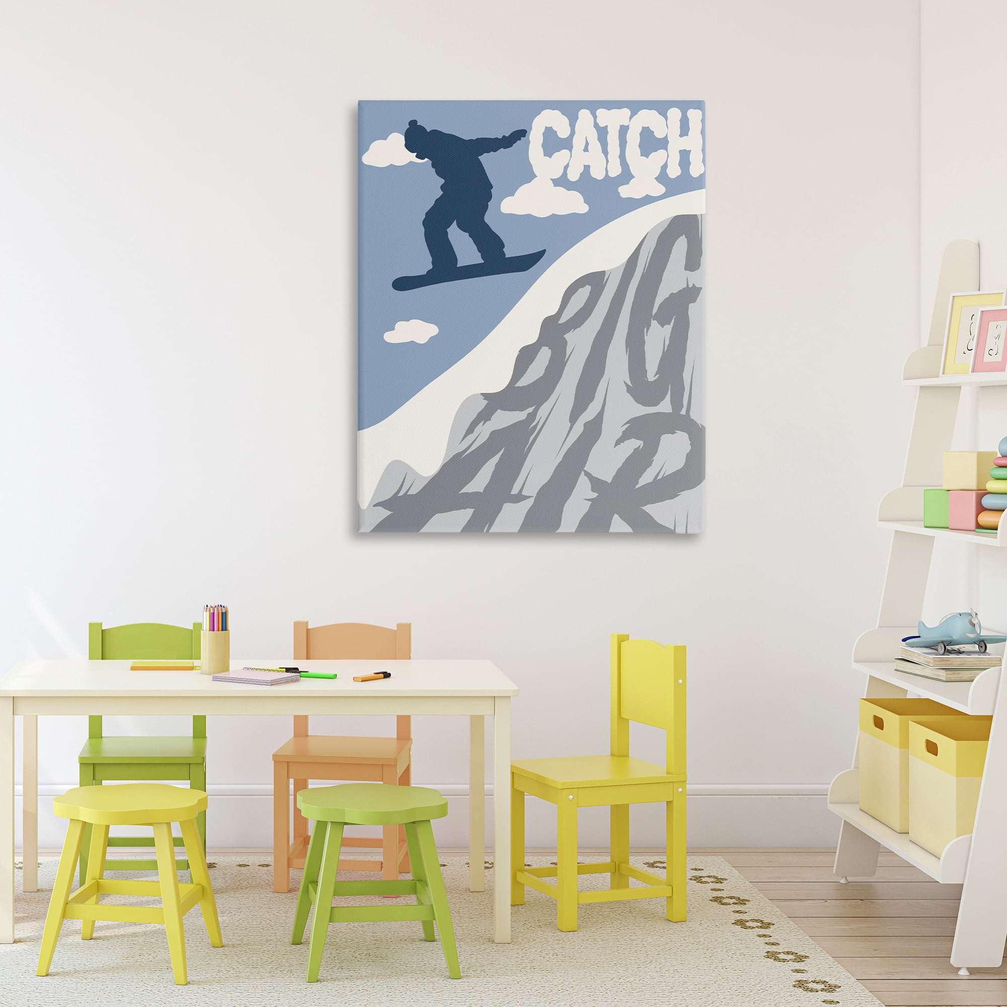 Catch Big Air Snowboard Canvas Wall Art, design by Marcus Prime