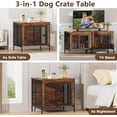 thumbnail image 6 of Amlancher Dog Crate Furniture for Small Dogs, 28inch Wood Dog Kennel Furniture, Rustic Brown, 6 of 8