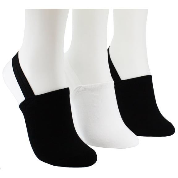 Women’s Casual Cotton Sling-back No show Half Socks S-M BWB 3 Pack