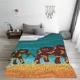 thumbnail image 5 of Cauagu Elephants Pattern Flannel Bed Blankets,Fleece Blanket Comfortable Air Conditioning Blanket for Sofa Bed Travel Couch & Living Room -60"x50", 5 of 8