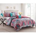 thumbnail image 2 of VCNY Home Casa Collection Réelle Ensemble de Literie Doux et Confortable, Design Chic et Élégant pour la Décoration Intérieure, Lavable en Machine, Full/Grand, Violet 5 Pcs, 2 of 4
