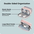 thumbnail image 6 of U Brands Canvas Tech Organizer for Chargers, Cords and Accessories, 7.8 x 5 in., Pink, 6 of 9