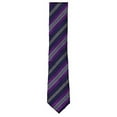 thumbnail image 2 of Kenneth Cole Mens Rail Stripe Self-tied Necktie, Purple, One Size, 2 of 3