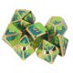 thumbnail image 2 of Juego de dados de metal de 7 piezas, diferentes formas, dados poliédricos de números claros para juegos de rol, juegos de mesa tipo 2, 2 of 9