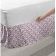 thumbnail image 2 of Victorian Bed Skirt, Continuous Nostalgic Vintage Motif with Modernistic Colors Print, Elastic Bedskirt Dust Ruffle Wrap Around for Bedding Decor, 4 Sizes, Grey Pink and Pale Mauve, by Ambesonne, 2 of 2