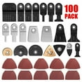 thumbnail image 2 of 100/108pcs Oscillating Multitool Accessories High Carbon Steel Mix Saw Blades Multi Tool Kits for Metal Wood and Plastic Cutting, 2 of 13