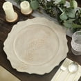 thumbnail image 2 of Efavormart 6 Pack | 13" Rustic White Wooden Textured Acrylic Charger Plates With Scalloped Rim, 2 of 11