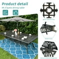 thumbnail image 6 of MEETWARM 9-Piece Outdoor Patio Dining Set for 8, All Weather Cast Aluminum Patio Funiture Table and Chairs Set- 94.5” Rectangular Table and 8 Cushioned Swivel Rocker Chairs, Umbrella Hole, Chili Red, 6 of 8