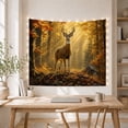 thumbnail image 5 of Buck Deer Prominent with Pointed Antlers Stands Slightly, Mystical Fantasy for Space Lovers, Galaxy Room Decor, Mother'S Day Gift, Tapestry Wall Hanging for Bedroom and Dorm, 5 of 7