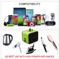 thumbnail image 6 of universal travel adapter, haozi all-in-one international travel charger with 2.4a dual usb, travel power adapter travel wall charger for us, uk, eu, au & asia covers 150+countries (green), 6 of 6